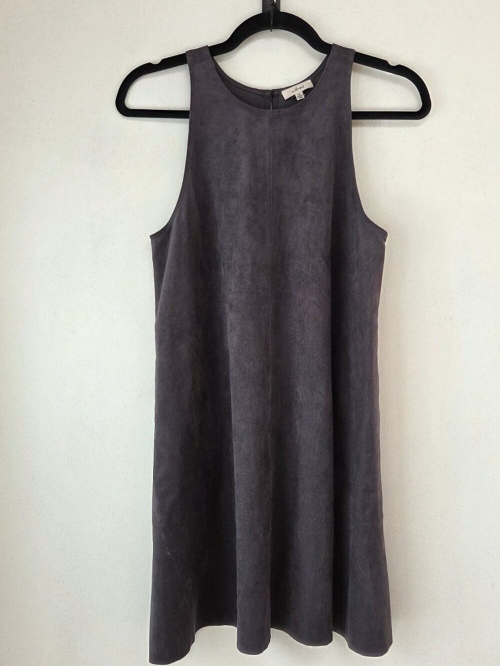 Wilfred Aritzia Grey Faux Suede Dress Mini Minimalist Closet Staple Women's XXS